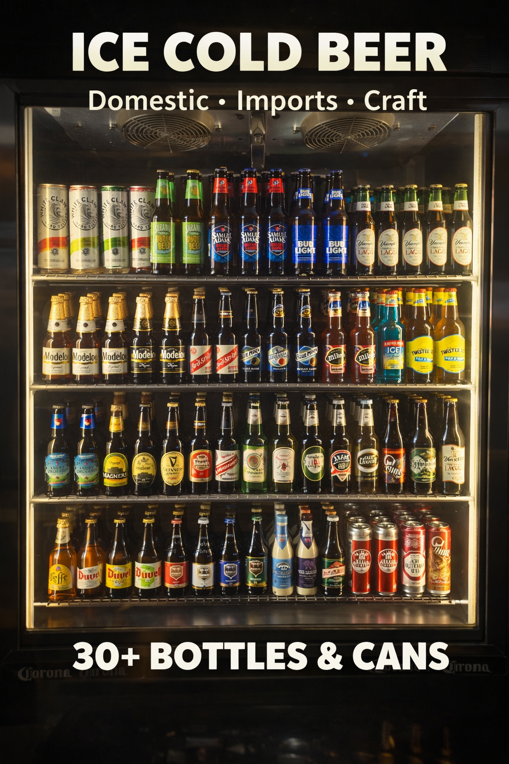 Ice Cold Beer - Domestic, Imports, Craft - 30+ Bottles and Cans